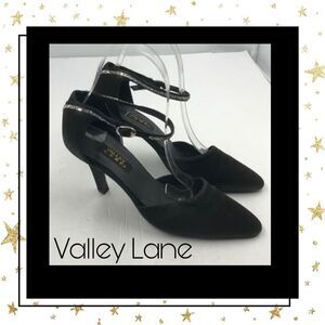 Valley Lane Women’s Black Glitter Heels 7.5 7.5M